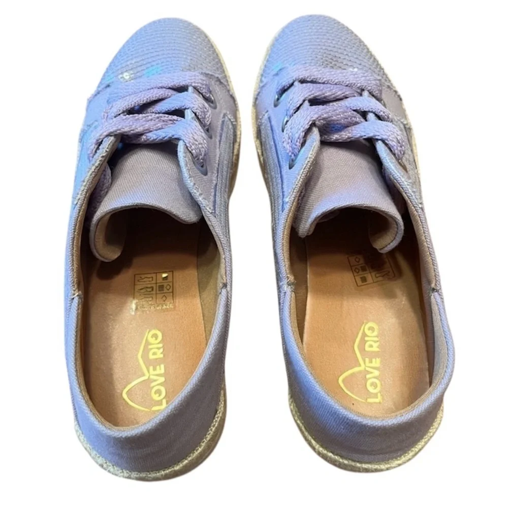Love Rio Maisie Sequin Sneaker - Lavender US Size 9